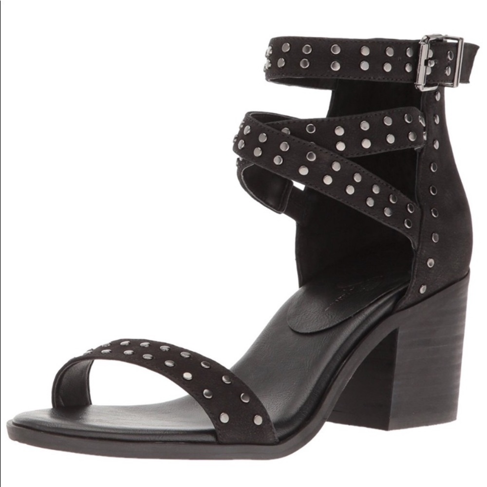 Jessica Simpson Black Heel Studded Sandal
